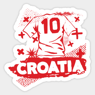 Vintage Croatian Football // Retro Grunge Croatia Soccer Sticker